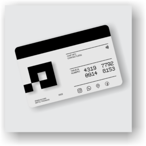 Tarjeta PVC impresion gris