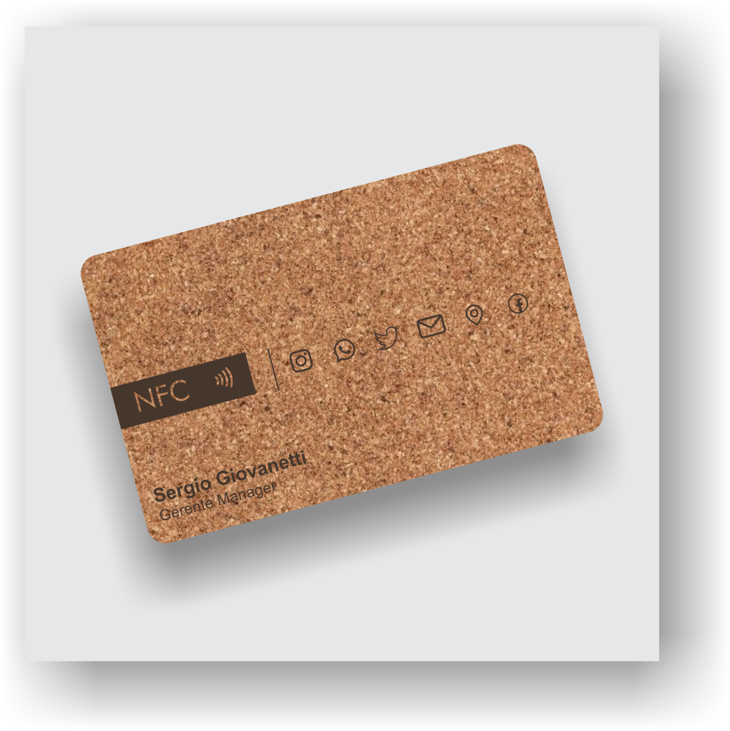 Tarjeta Corcho Grabado Laser