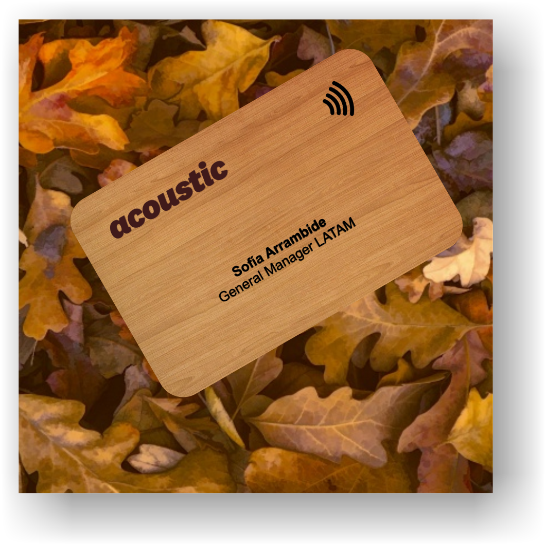 Tarjeta Madera Bambú NFC