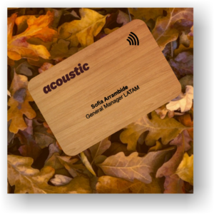 tarjeta madera laser tecnología nfc