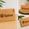 Tarjeta madera NFC de contacto grabado laser 002