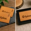 Tarjeta madera NFC de contacto grabado laser 003