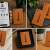 Tarjetas madera NFC de contacto grabado laser 004