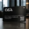 Tarjeta Metálica negra NFC de contacto grabado laser 004